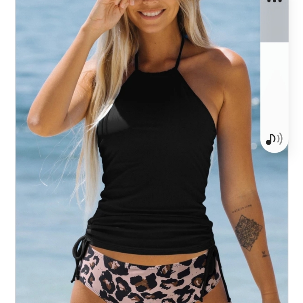 Leopard print tankini